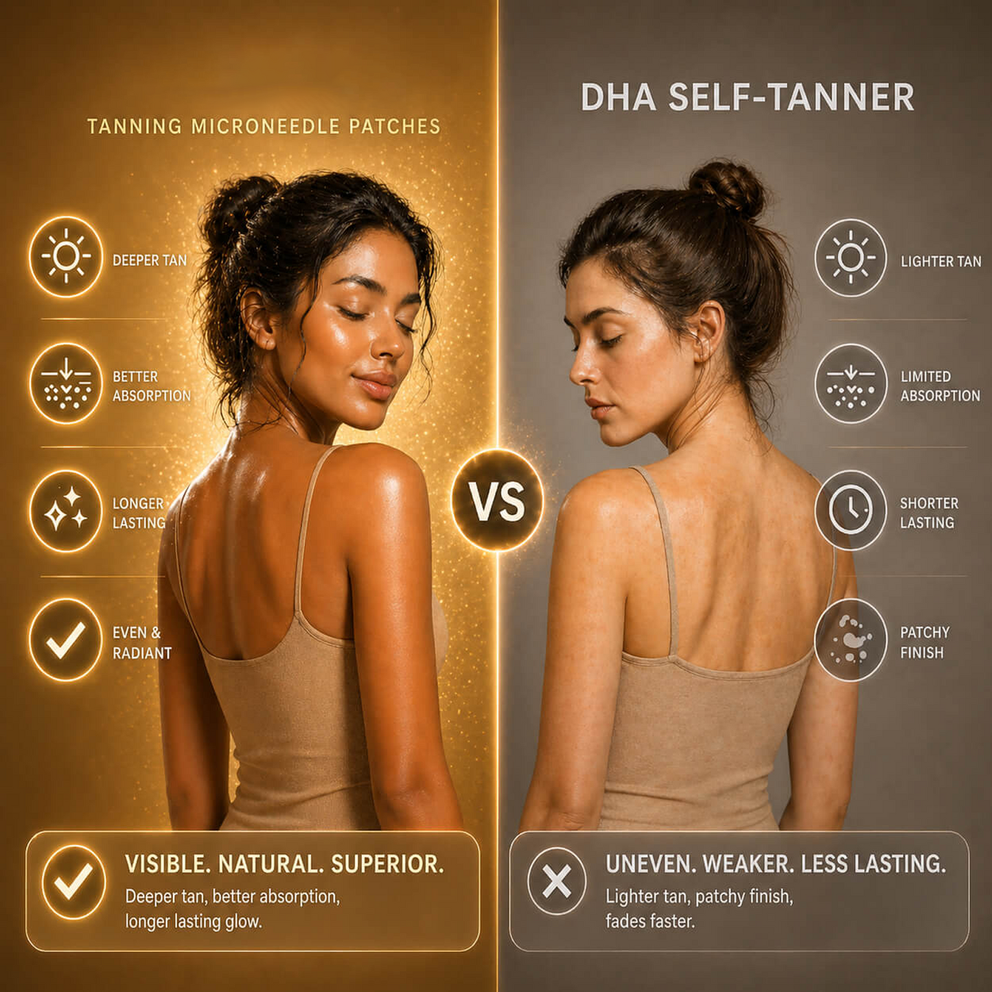 TANNING MICRONEEDLE PATCHES