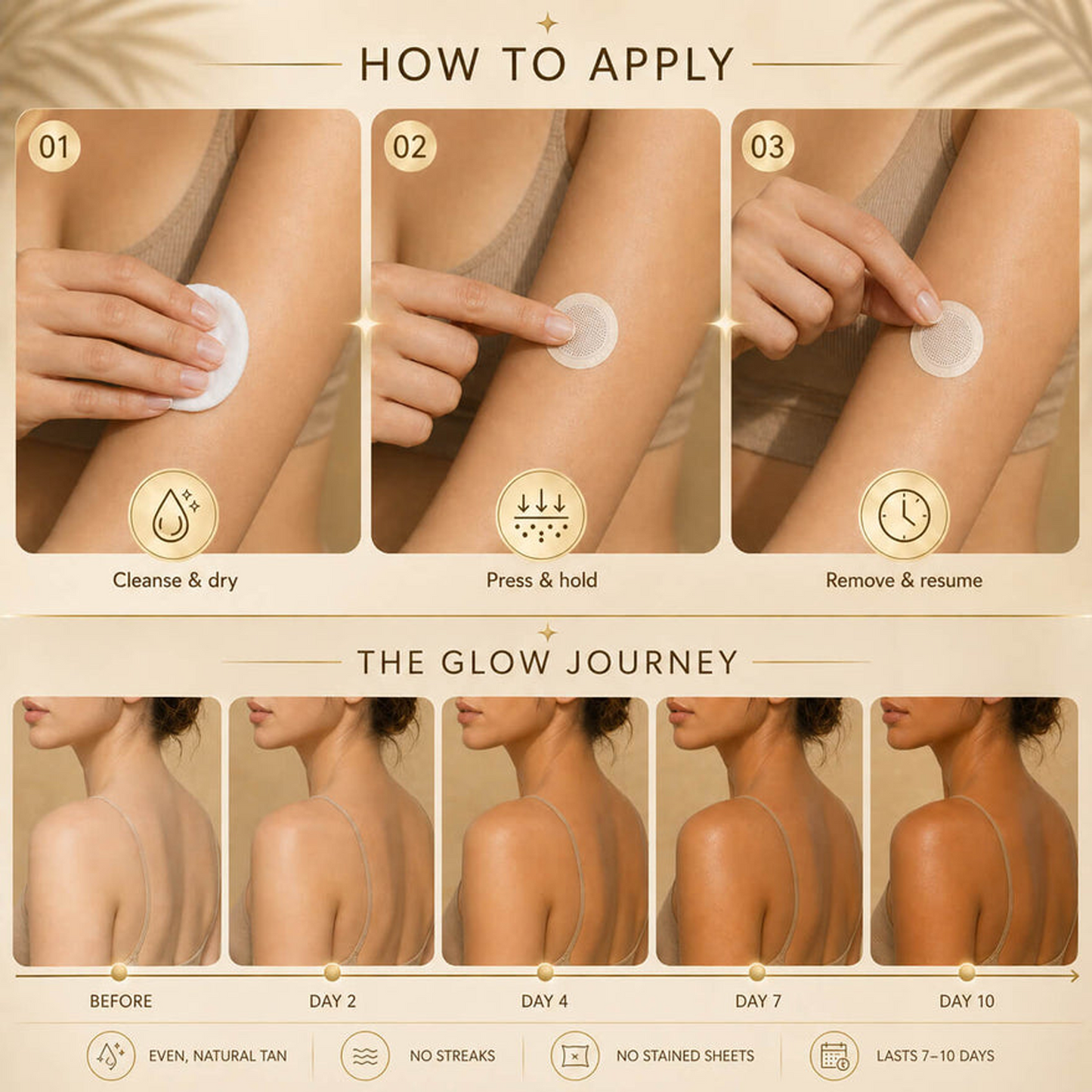 TANNING MICRONEEDLE PATCHES